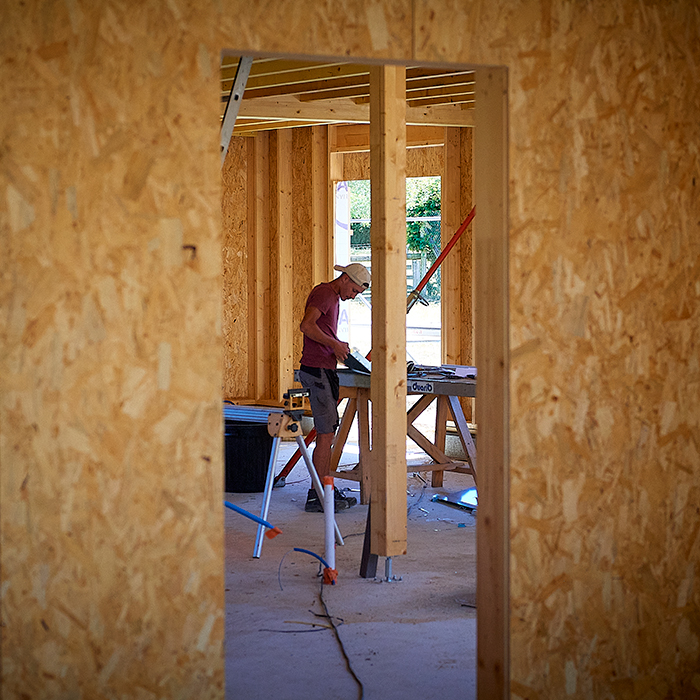 Chabrun, construction en ossature bois en Mayenne